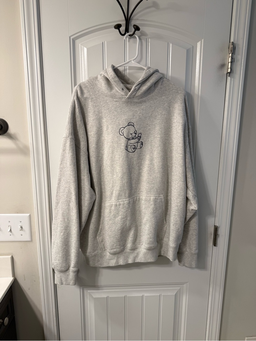 John Galt Grey Teddy Graphic Hoodie